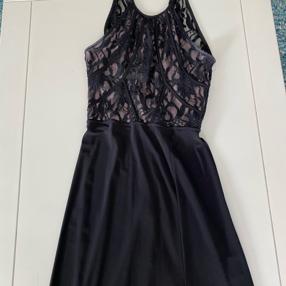 Prom Dress black sleeveless size 1/2